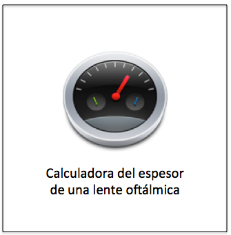 Calculo del espesor de una lente oftalmica